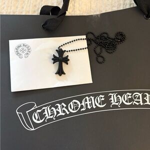 Chrome Hearts Black Cross Necklace
